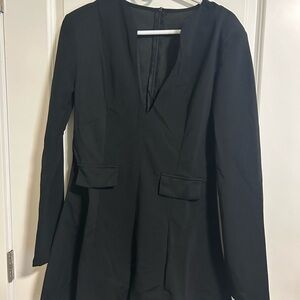 Micas Black Long Sleeve Dress